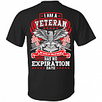 I Am A Veteran Like My Father Before Me Print On Back Only Shirt - Funny Veteran Dad, Black, Unisex T-Shirt