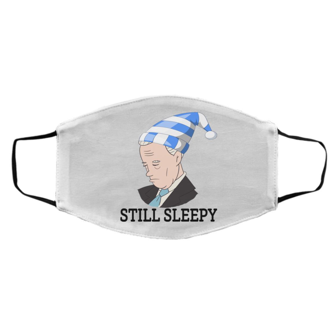 Sleepy Mask, White, Cloth Face Cover – Medium/Large