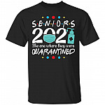 Senior 2021 the One Where They Were Quarantined T-Shirt - Funny Quarantined Senior Class 2021 Shirt, Black, Unisex T-Shirt