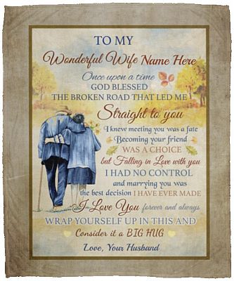 Personalized to My Wonderful Wife Blanket, White, Cozy Plush Fleece Blanket - 50x60