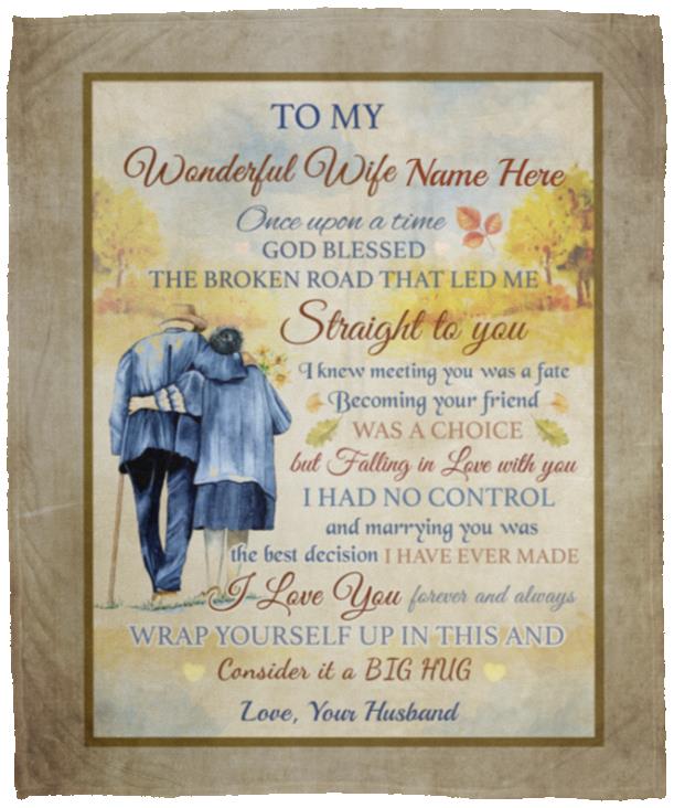 Personalized to My Wonderful Wife Blanket, White, Cozy Plush Fleece Blanket - 50x60 Personalized to My Wonderful Wife Blanket, White, Cozy Plush Fleece Blanket - 50x60