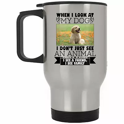 14 oz. Silver Travel Mug