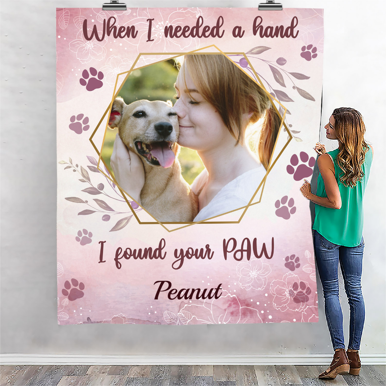 1VT. When I Needed A Hand Dog Custom blanket mk2