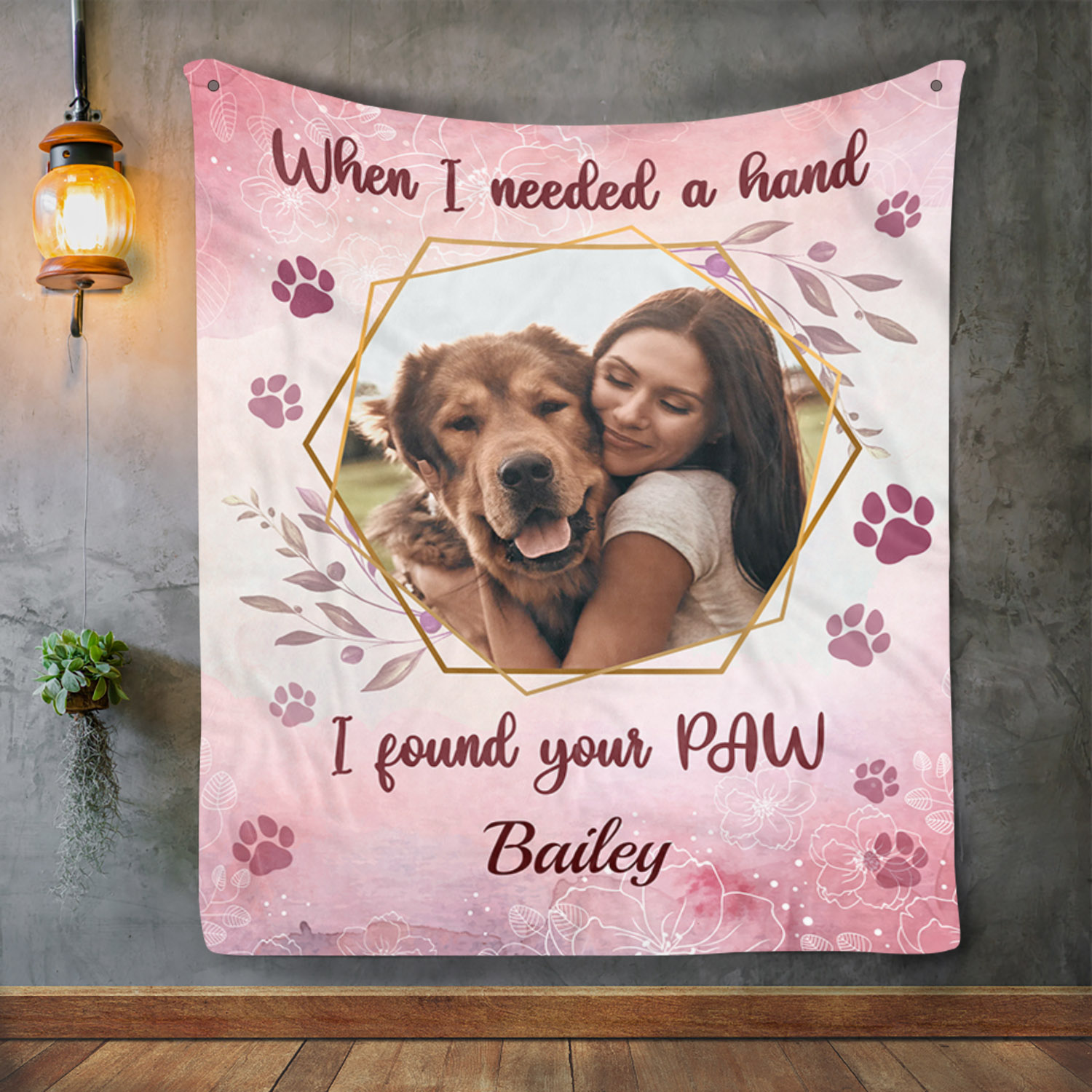 1VT. When I Needed A Hand Dog Custom blanket mk3