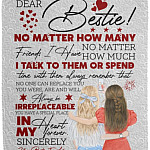 Friend Blanket, White, Cozy Plush Fleece Blanket - 50x60