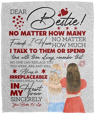 Friend Blanket, White, Cozy Plush Fleece Blanket - 50x60