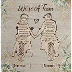 Personalized Biker Couple, White, Cozy Plush Fleece Blanket - 50x60 Personalized Biker Couple, White, Cozy Plush Fleece Blanket - 50x60
