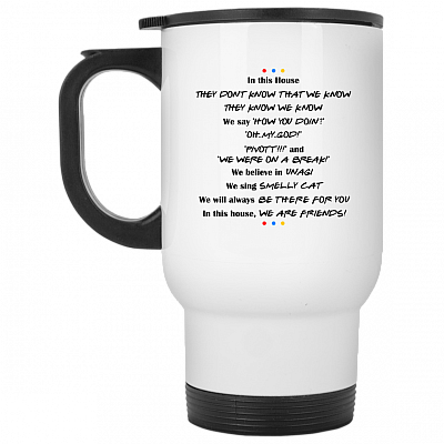14 oz. White Travel Mug