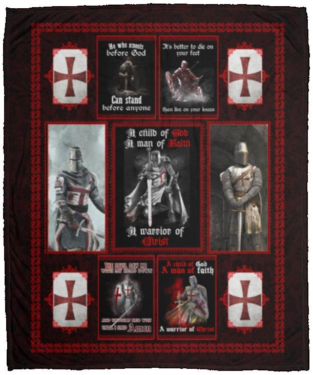 Knight Blanket, White, Cozy Plush Fleece Blanket - 50x60