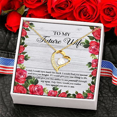 To My Future Wife If I Could Give You One Thing Through My Eyes Forever Love Pendant Necklace