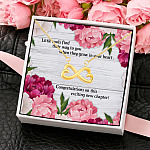 New Mom Gift Congratulations on the New Chapter of Your Life Infinity Heart Pendant Necklace