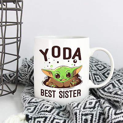 Alternative view of Personalized Best Baby Yoda Funny Star Wars Valentine Gift for Him Ceramic Coffee Mug - Water Bottle