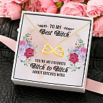 8Th. Best Bitch card (4) Infinity Heart Necklace (Gold) 4