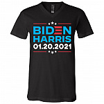 Biden Harris 1 20 2021 Inauguration Day 46th President T-shirt - V-neck - Joe Biden Kamala Harris 2021 Shirt, Black, V-Neck T-Shirt