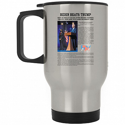 14 oz. Silver Travel Mug
