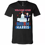Biden Harris T-Shirt - V Neck, Black, V-Neck T-Shirt