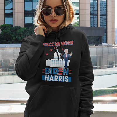 Alternative view of Biden Harris Welcome to the White House 46th President Inauguration Day 2021 Hoodie - Sweatshirt