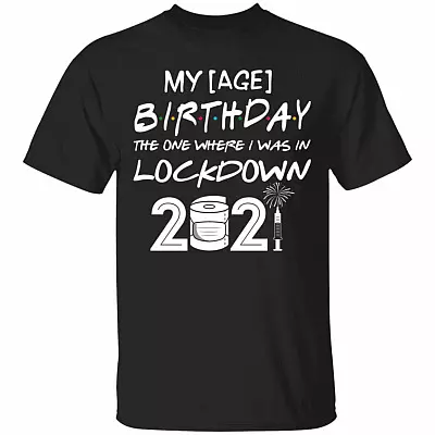 Personalized Age My Birthday, Black, Unisex T-Shirt
