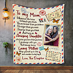 1VT. To My Mom Whenever Life Tries Custom blanket mk3