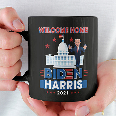 Alternative view of Biden Harris Welcome to the White House 46th President Inauguration Day 2021 Ceramic Coffee Mug - Water Bottle