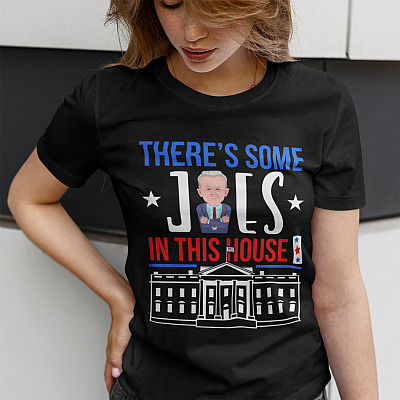 Alternative view of Biden Harris There Is Joe in the White House Biden Harris Inauguration Day 2021 T-Shirt - V Neck