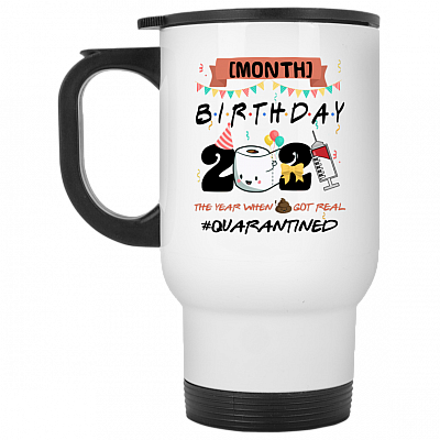 14 oz. White Travel Mug