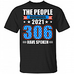 Biden Harris 2021 the People Have Spoken Electoral Votes Victory Political T-Shirt - V Neck, Black, Unisex T-Shirt