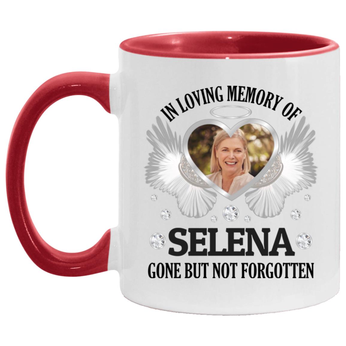 Personalized Photo Accent Mug, White/Red, 11 oz. Accent Mug