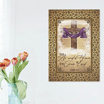 Alternative view of For Me As And My House We Will Serve The Lord Framed Canvas - Unframed Poster - Book of Joshua Wall Art