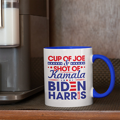Alternative view of Biden Harris 2021 Cup of Joe Shot of Kamala Accent Mug