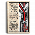 Firefighter I Choose You To Do Life Hand In Hand Framed Canvas - Unframed Poster - Firefighter Wall Art, White, 0.75'' Framed Canvas