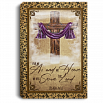 For Me As And My House We Will Serve The Lord Framed Canvas - Unframed Poster - Book of Joshua Wall Art, White, 0.75'' Framed Canvas