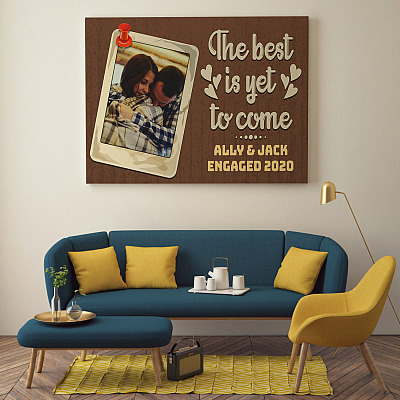 Alternative view of Personalized Photo The Best Is Yet To Come Couple Framed Canvas Prints - Couple Custom Photo Unframed Poster