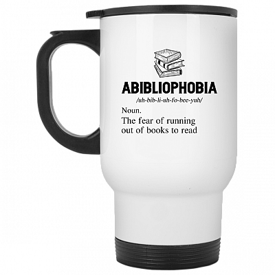 14 oz. White Travel Mug