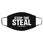 Stop The Steal Trump Fraud 2020 Face Mask, Black, Cloth Face Cover – Medium/Large