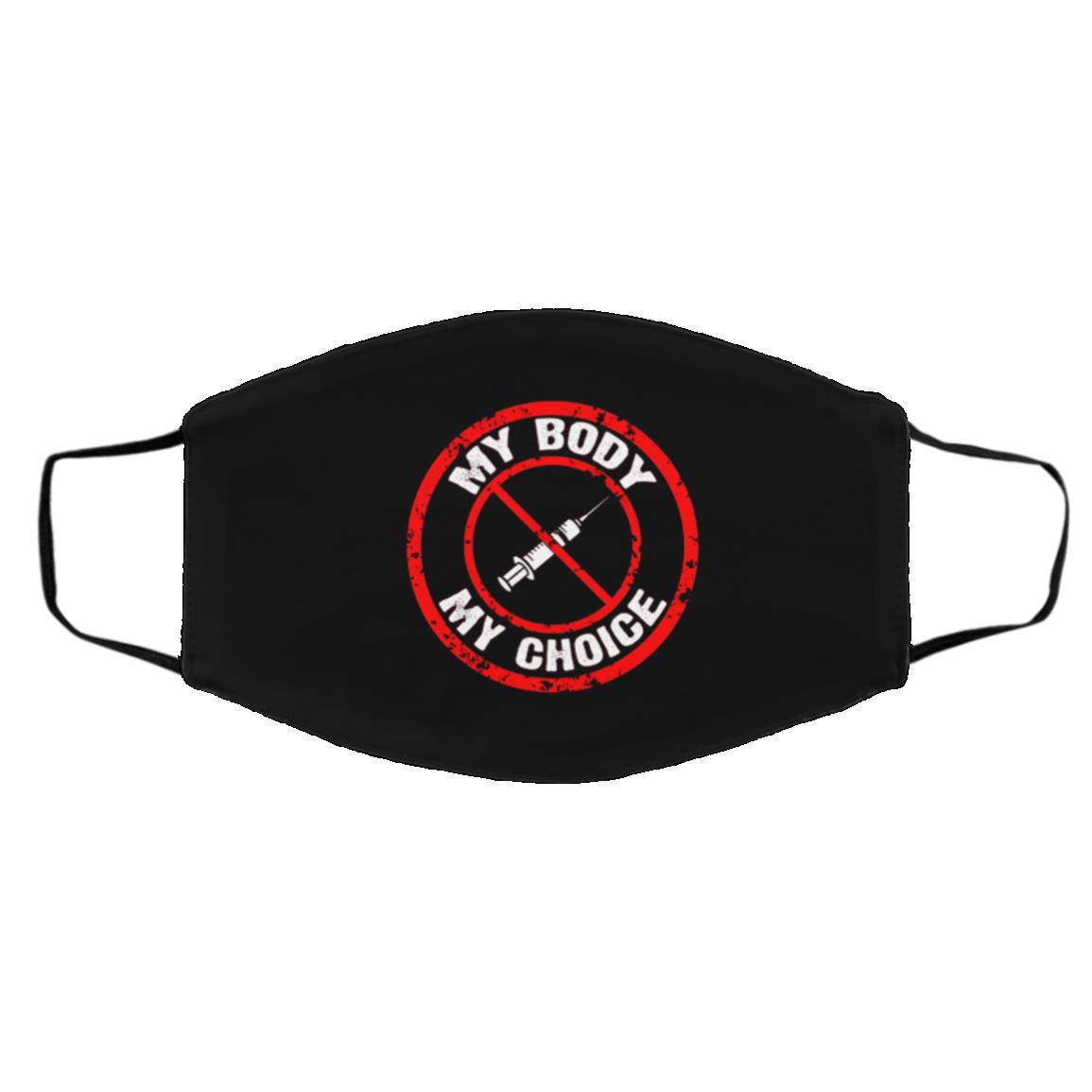 My Body My Choice No Forced Face Mask, Black, Cloth Face Cover – Medium/Large My Body My Choice No Forced Face Mask, Black, Cloth Face Cover – Medium/Large