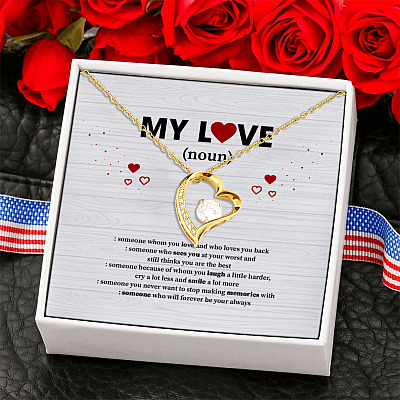 My Love Definition Forever Love Pendant Necklace