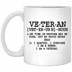 Veteran Definition, White, 11 oz. White Mug
