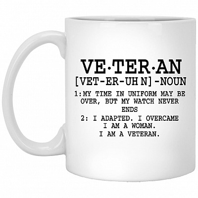 Veteran Definition, White, 11 oz. White Mug