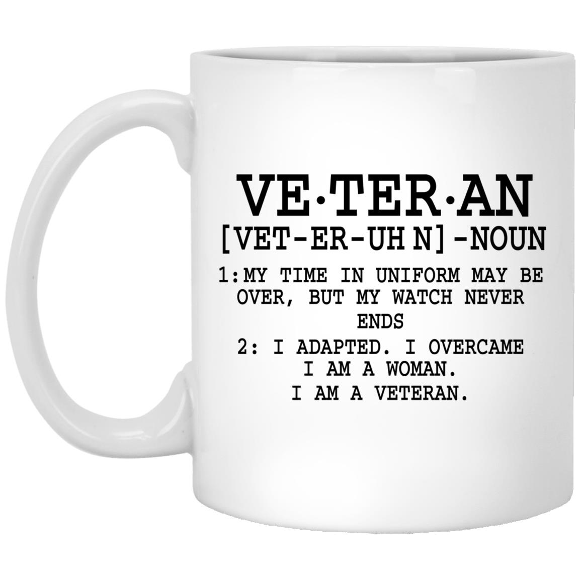 Veteran Definition, White, 11 oz. White Mug