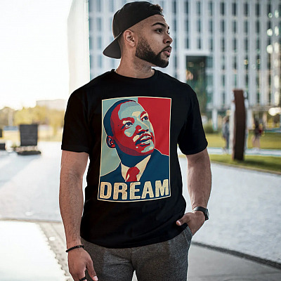 Alternative view of Martin Luther King Jr I Have A Dream Hope Style Portrait T-shirt - Black History Civil Rights Leader Shirt