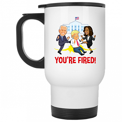 14 oz. White Travel Mug