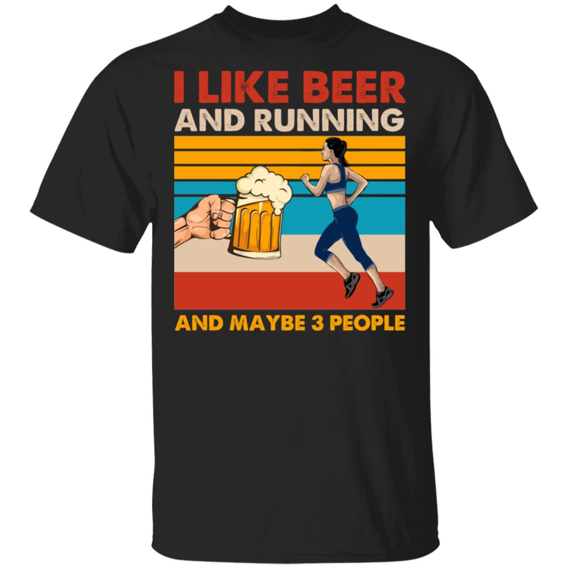 I Like Beer And Running T-Shirt - Funny Beer And Running Shirt, Black, Unisex T-Shirt I Like Beer And Running T-Shirt - Funny Beer And Running Shirt, Black, Unisex T-Shirt