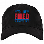 Anti Trump You're Fired 46th President Inauguration Day 2021 Twill Cap - High-Profile Snapback Hat, Black, Brushed Twill Dad Cap