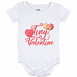 Tiny Valentine Baby Onesie - Baby First Valentine's Day Onesie - Baby Valentine Baby Infant Bodysuit, White, Baby Onesie - 12 Month