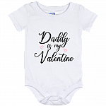 Daddy Is My Valentine Baby Onesie - Baby Valentine's Day Onesie - Baby 1st Valentine Infant Bodysuit, White, Baby Onesie - 12 Month