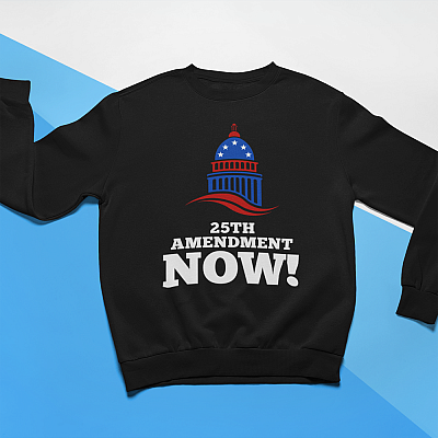 Alternative view of 25th Amendment Now Remove Trump from Office Hoodie - Sweatshirt - Long Sleeve Shirt