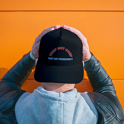 Alternative view of Thief Not Chief Joe Biden Is Not My President Election Twill Cap - Anti Biden Sleepy Joe High-Profile Snapback Hat