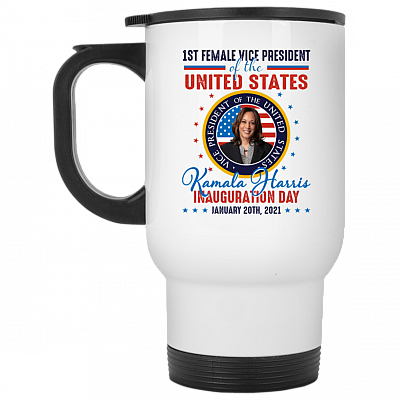 14 oz. White Travel Mug