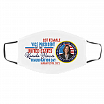 Kamala Harris First Female Vice President Inauguration Day Washable Reusable Printed Cloth Face Mask, White, Cloth Face Cover – Medium/Large